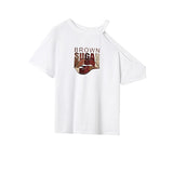 Maxbell Maxbell Women's T Shirt Summer Casual Neck Tee for Street Walking Beach L