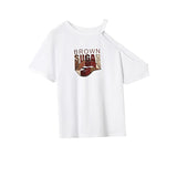 Maxbell Maxbell Women's T Shirt Summer Casual Neck Tee for Street Walking Beach L