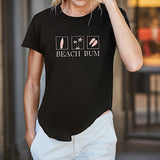Maxbell Maxbell Womens T Shirt Summer Classic Crew Neck Tee for Street Shopping Backpacking M