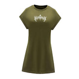 Maxbell Maxbell Women's Short Summer Dress Spring Soft Crewneck Dress for Work Office Travel XL