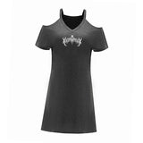 Maxbell Maxbell Women's Off The Shoulder Dress Summer Fashion for Traveling Daily Wear Beach M