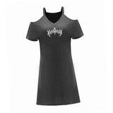 Maxbell Maxbell Women's Off The Shoulder Dress Summer Fashion for Traveling Daily Wear Beach M