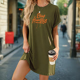 Maxbell Maxbell Women's Summer Dress Summer Short Sleeve Mini Dress for Vacation Dating Trip M