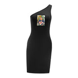 Maxbell Maxbell Women's Cold Shoulder Dress Spring Mini Dress for Vacation Daily Wear Travel M