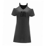 Maxbell Maxbell Women's Cold Shoulder Dress Spring Soft for Anniversary Street Evening Party M