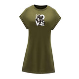 Maxbell Maxbell Women's Short Summer Dress Spring Crew Neck Dress for Trip Going Out Holiday M
