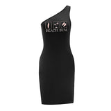 Maxbell Maxbell Women's Off The Shoulder Dress Spring Mini Dress for Travel Shopping Holiday M