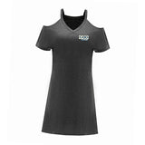 Maxbell Maxbell Women's Cold Shoulder Dress Summer Mini Dress for Street Commuting Traveling L