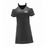 Maxbell Maxbell Women's Cold Shoulder Dress Summer Mini Dress for Street Commuting Traveling L