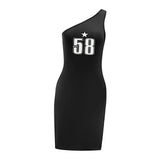 Maxbell Maxbell Women's Off The Shoulder Dress Summer Teen for Daily Wear Shopping Traveling L