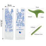 Maxbell Maxbell Reflexology Socks with Zones Marked Soft Hosiery Acupoint Illustration Socks 28.5cmx8cm Green