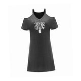 Maxbell Maxbell Women's Off The Shoulder Dress Summer Stylish for Trip Anniversary Traveling M