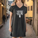 Maxbell Maxbell Women's Off The Shoulder Dress Summer Stylish for Trip Anniversary Traveling XXL