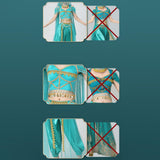 Maxbell Maxbell Princess Costume Elegant Performance Dress for Halloween Photograph Birthday XL Blue green