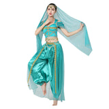 Maxbell Maxbell Princess Costume Elegant Performance Dress for Halloween Photograph Birthday XL Blue green
