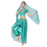 Maxbell Maxbell Princess Costume Elegant Performance Dress for Halloween Photograph Birthday XL Blue green