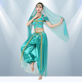 Maxbell Maxbell Princess Costume Elegant Performance Dress for Halloween Photograph Birthday XL Blue green