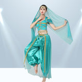 Maxbell Maxbell Princess Costume Elegant Performance Dress for Halloween Photograph Birthday XL Blue green