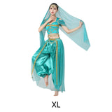 Maxbell Maxbell Princess Costume Elegant Performance Dress for Halloween Photograph Birthday XL Blue green