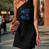 Maxbell Maxbell Women's Off The Shoulder Dress Spring Mini Dress for Street Dating Commuting M