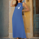 Maxbell Maxbell Women's Summer Dress Spring Sleeveless Maxi Dress for Party Office Going Out XXL