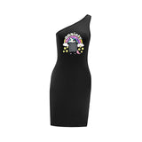 Maxbell Maxbell Women's Cold Shoulder Dress Summer Casual Dress for Work Shopping Daily Wear L