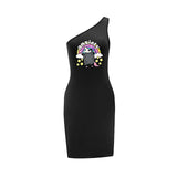Maxbell Maxbell Women's Cold Shoulder Dress Summer Casual Dress for Work Shopping Daily Wear L