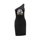 Maxbell Maxbell Women's Cold Shoulder Dress Summer Casual Dress for Work Shopping Daily Wear L