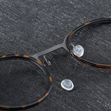 Maxbell Maxbell Glasses Frame Separate Lens Rings Trendy Portable Practical Eyeglasses Frame Tortoiseshell
