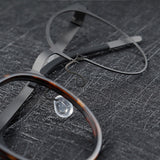 Maxbell Maxbell Glasses Frame Separate Lens Rings Trendy Portable Practical Eyeglasses Frame Tortoiseshell