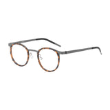 Maxbell Maxbell Glasses Frame Separate Lens Rings Trendy Portable Practical Eyeglasses Frame Tortoiseshell