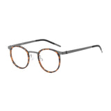 Maxbell Maxbell Glasses Frame Separate Lens Rings Trendy Portable Practical Eyeglasses Frame Tortoiseshell