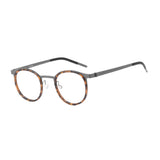 Maxbell Maxbell Glasses Frame Separate Lens Rings Trendy Portable Practical Eyeglasses Frame Tortoiseshell