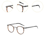Maxbell Maxbell Glasses Frame Separate Lens Rings Trendy Portable Practical Eyeglasses Frame Tortoiseshell
