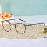 Maxbell Maxbell Glasses Frame Separate Lens Rings Trendy Portable Practical Eyeglasses Frame Tortoiseshell