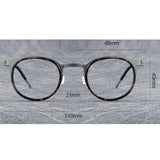 Maxbell Maxbell Glasses Frame Separate Lens Rings Trendy Portable Practical Eyeglasses Frame Tortoiseshell