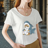 Maxbell Maxbell T Shirt for Women Summer Comfortable Crew Neck Tee for Street Vacation Beach XL White