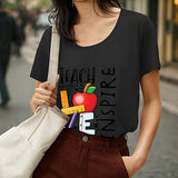 Maxbell Maxbell Women's T Shirt Summer Clothing Ladies Crewneck Tee for Walking Travel Beach M Grey