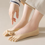 Maxbell 4xFive Toe Socks Lightweight Soft Sports Short Socks for Sports Outdoor Ladies Skin