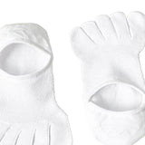 Maxbell 2xFive Finger Socks Cotton Anti Slip Thin Cotton Socks for Running Sports White