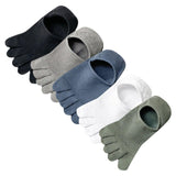 Maxbell 4xFive Finger Socks Cotton Anti Slip Thin Cotton Socks for Running Sports White