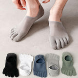 Maxbell 3xFive Finger Socks Cotton Anti Slip Thin Cotton Socks for Running Sports White