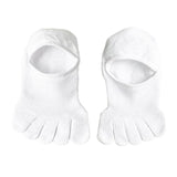 Maxbell 3xFive Finger Socks Cotton Anti Slip Thin Cotton Socks for Running Sports White