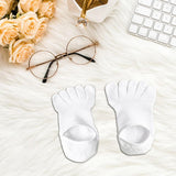Maxbell 4xFive Finger Socks Cotton Anti Slip Thin Cotton Socks for Running Sports White