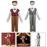 Maxbell Maxbell Kids  Costume Set Elderly Role Play Costume for Cosplay Holiday Party XS Brown