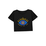 Maxbell Maxbell Women's Crop Soft Crew Neck Shirt for Shopping Travel Backpacking M