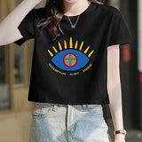 Maxbell Maxbell Women's Crop Soft Crew Neck Shirt for Shopping Travel Backpacking M