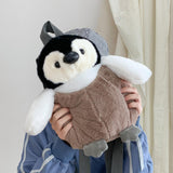 Maxbell Penguin Backpack Stuffed Penguin Doll Bag Travel Bag Fashion Soft for Women