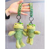 Maxbell Maxbell Frog Plush Toy Keychain Purse Bag Accessories Keyring for Family Kids Lovers 7.5cmx12cmx19cm