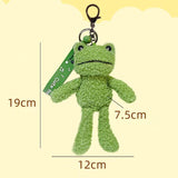 Maxbell Maxbell Frog Plush Toy Keychain Purse Bag Accessories Keyring for Family Kids Lovers 7.5cmx12cmx19cm